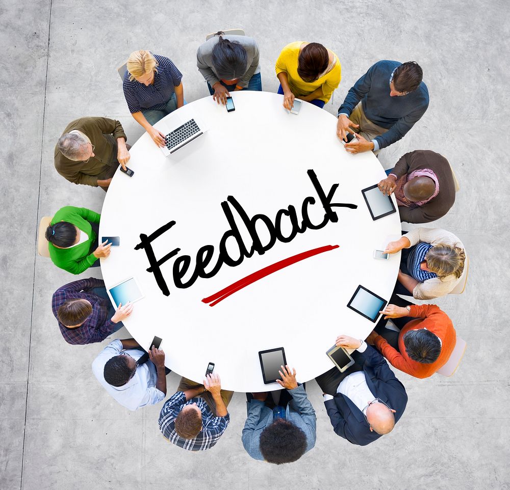 Multiethnic Group of People with Feedback Concept