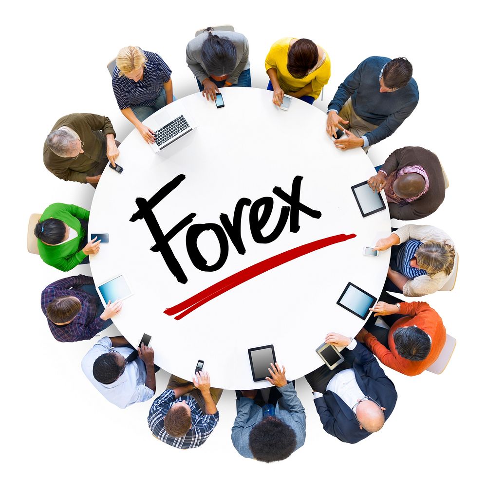 Multiethnic Group of Business People with Forex