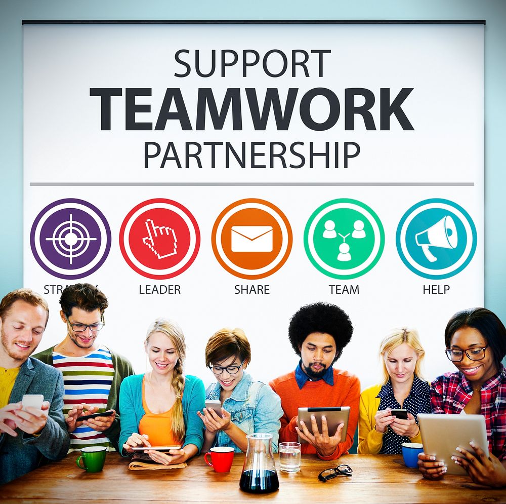 Support Teamwork Partnership Group Collaboration Concept