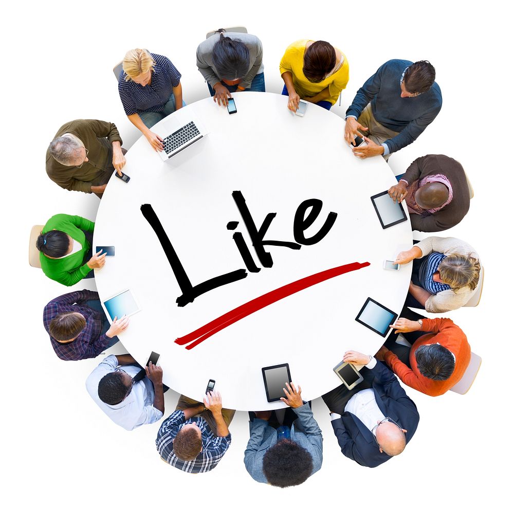 People Social Networking and Like Concept