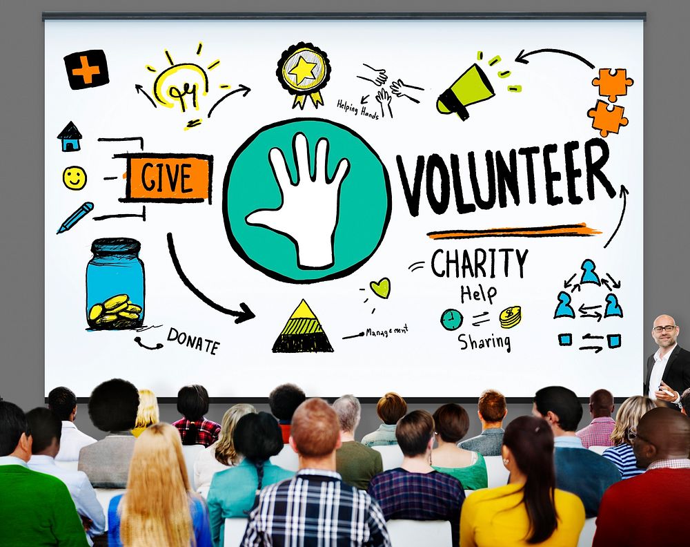 Volunteer Charity Help Sharing Giving Donate Assisting Concept