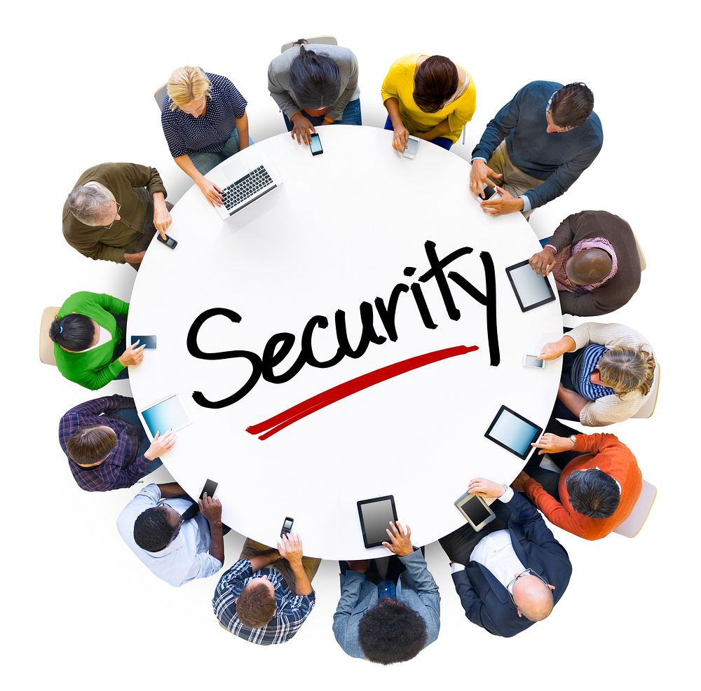 People Social Networking and Security Concept