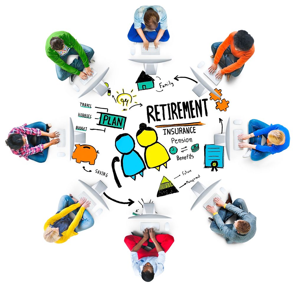 Diversity Casual People Retirement Digital Communication Discussion Concept