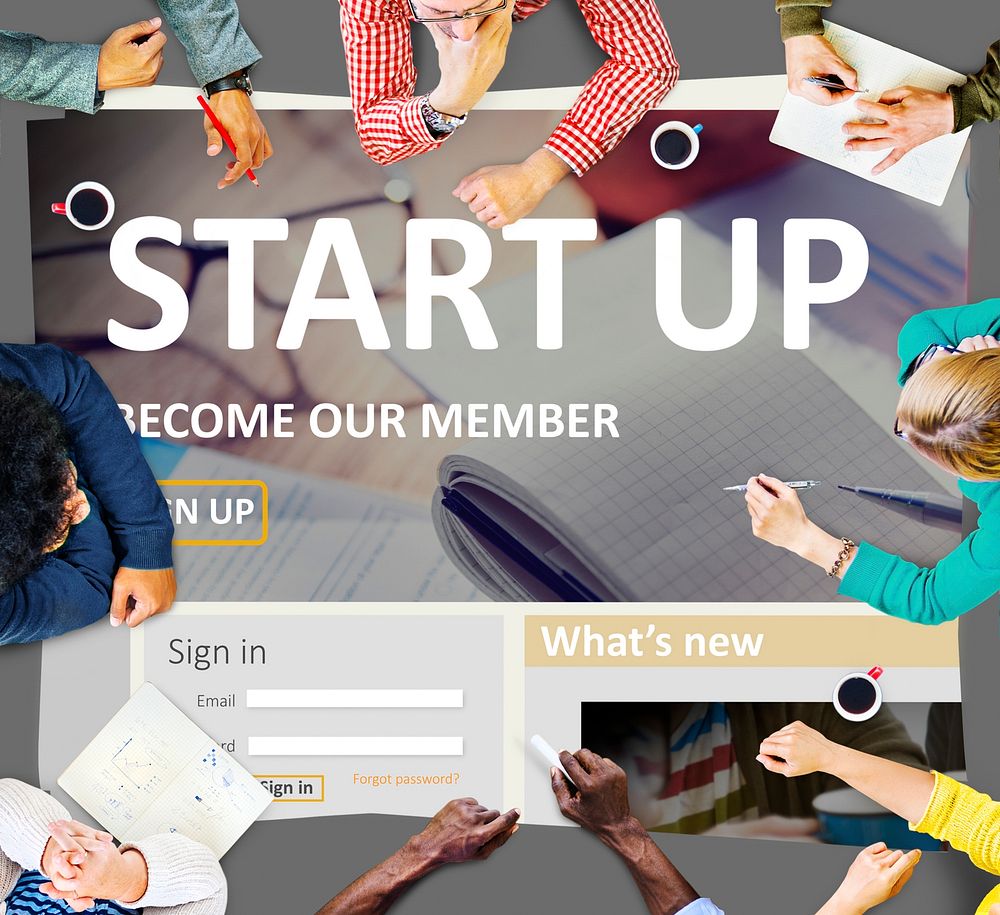 Start up Registration Member Joining Account Concept