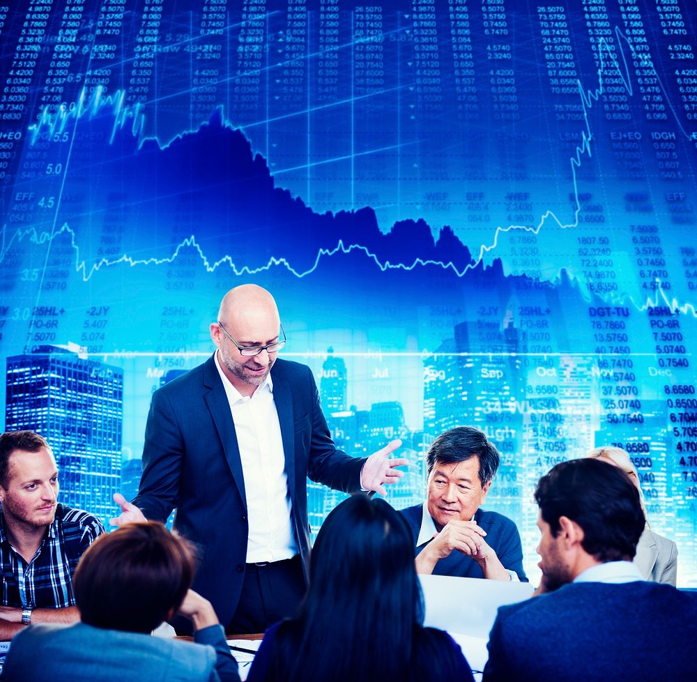 Business Team Discussion Stock Exchange Investment Concept