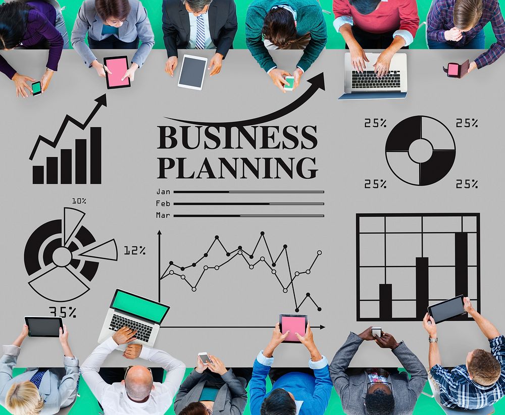 Business Planning Statistics Diagram Financial Concept