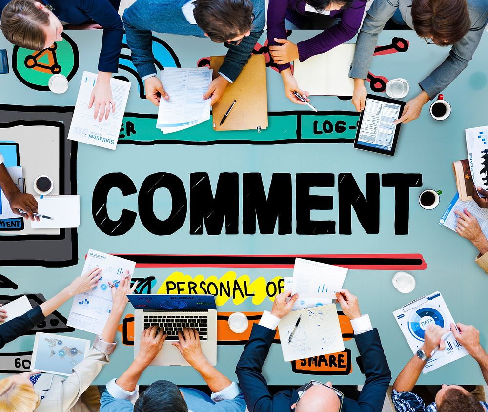 Comment Post Share Social Media Concept