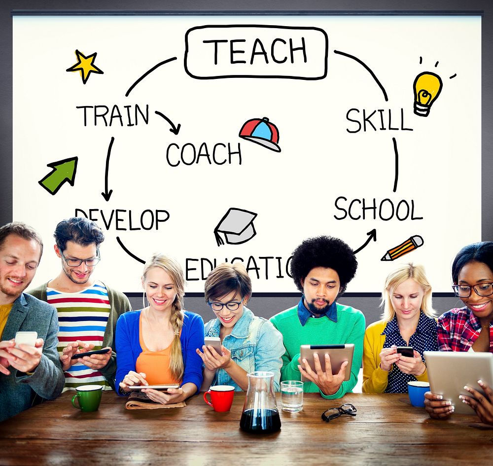 Teach Skill Education Coach Training Concept