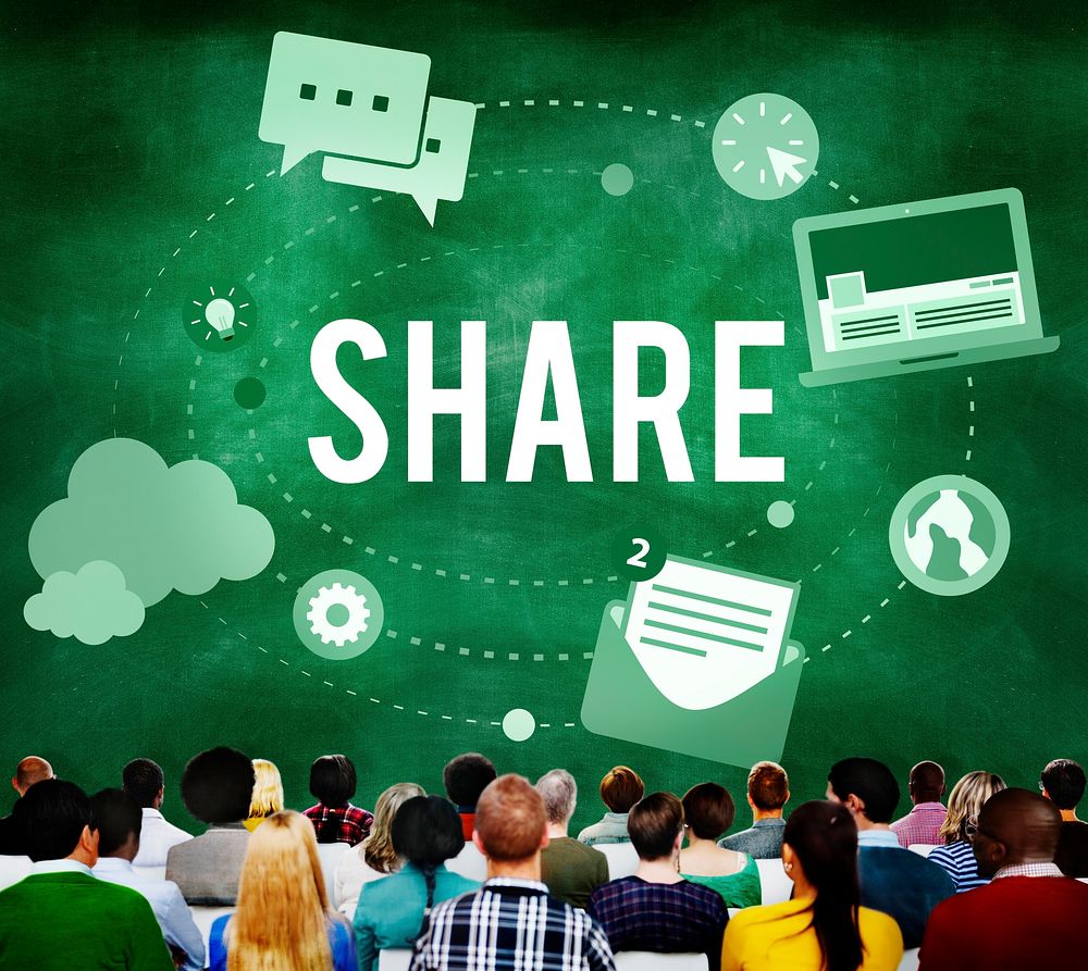 Share Post Media Trending Social Media Concept