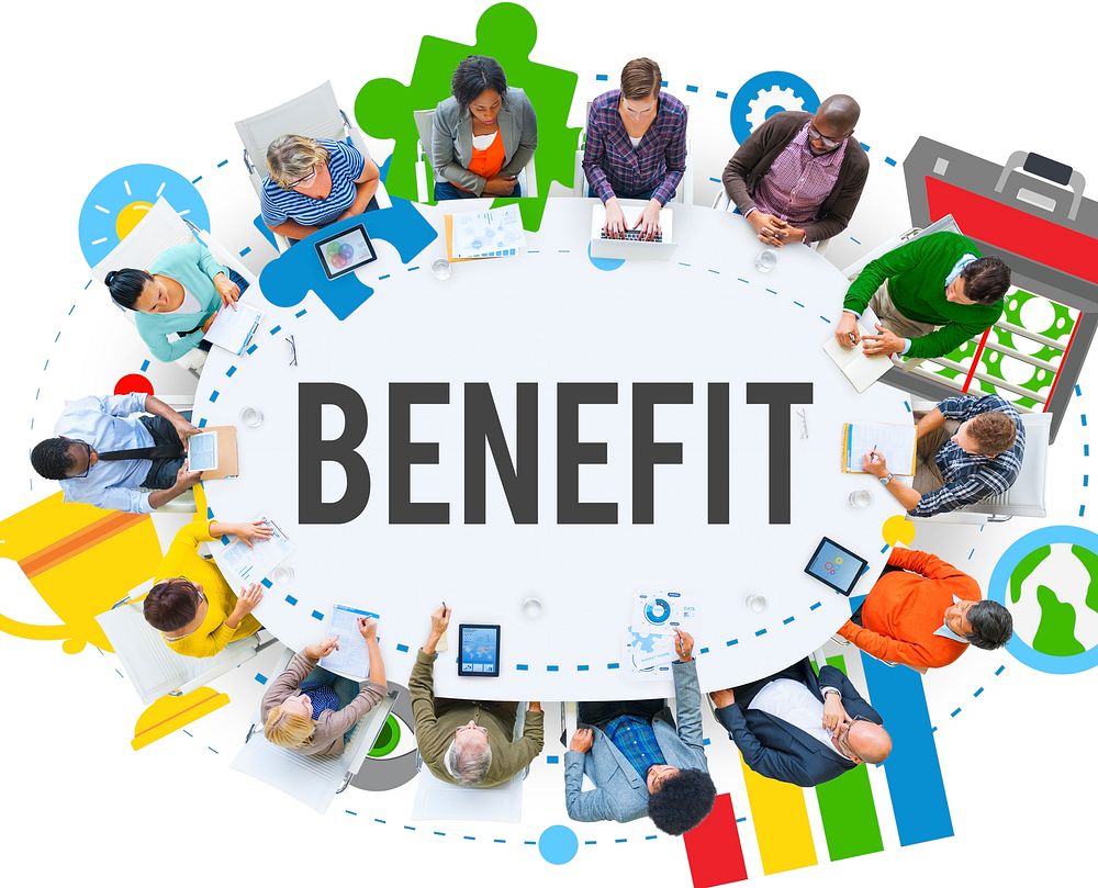 Benefit Advantage Compensation Reward Bonus Concept