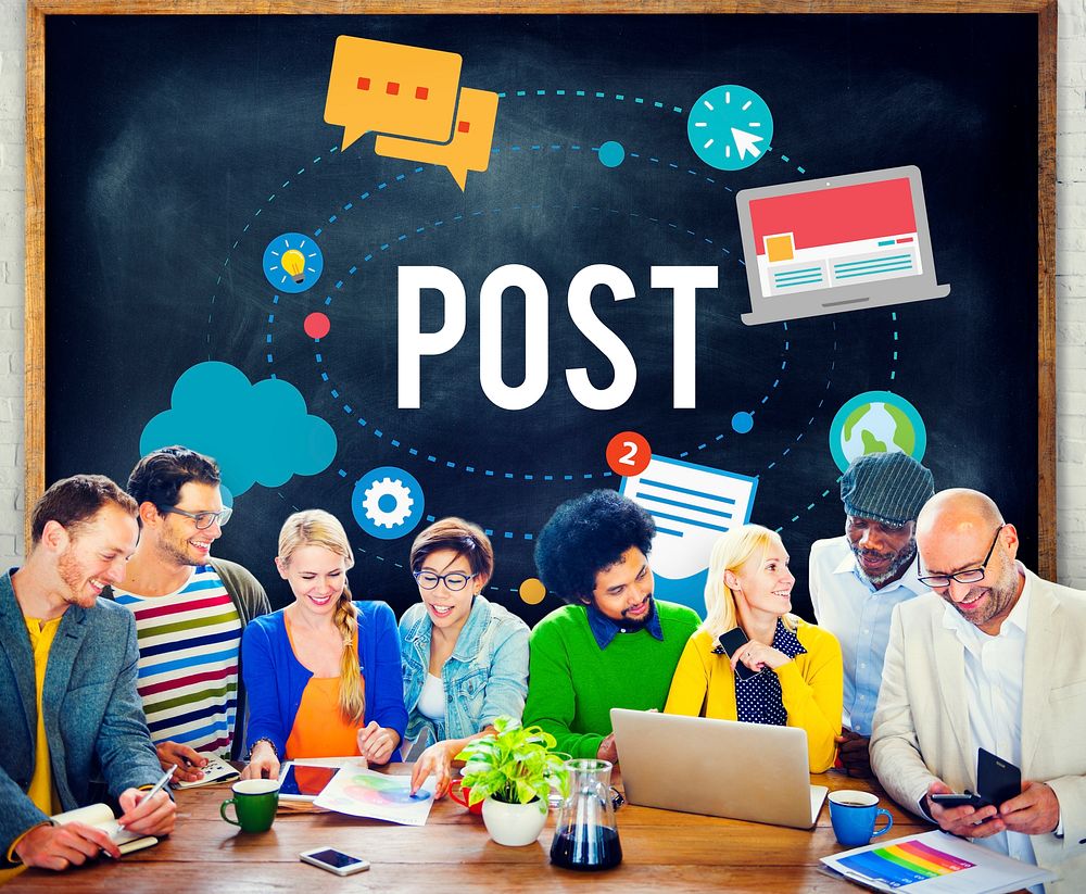 Post Blog Social Media Share Online Communication Concept