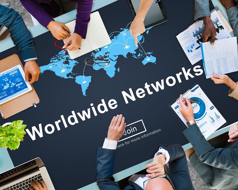 Worldwide Networks Global Communication Finance Concept