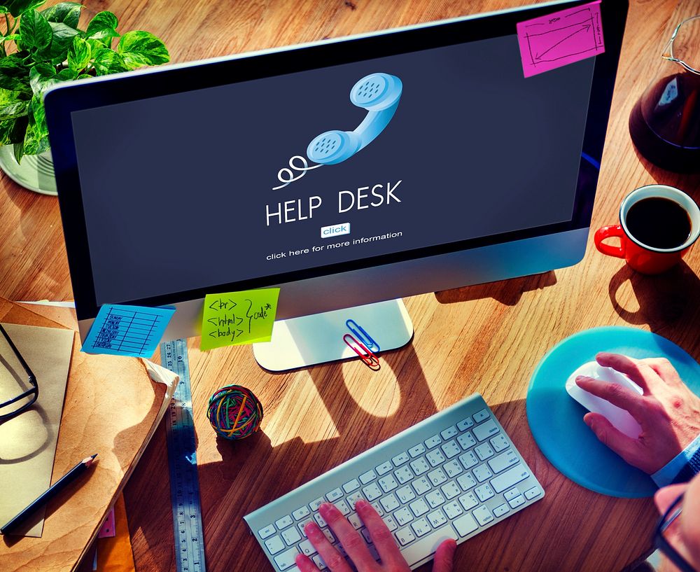 Support Service Information Help Desk Concept