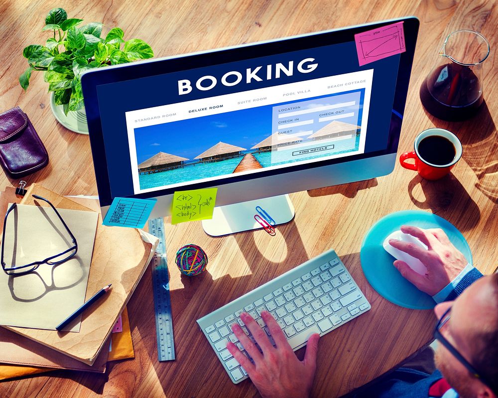 Hotel Booking Reservation Travel Reception Concept