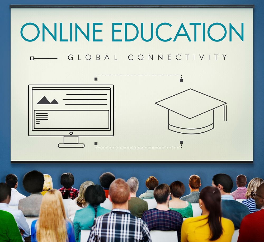 Online Education Global Connectivity Graphic Concept