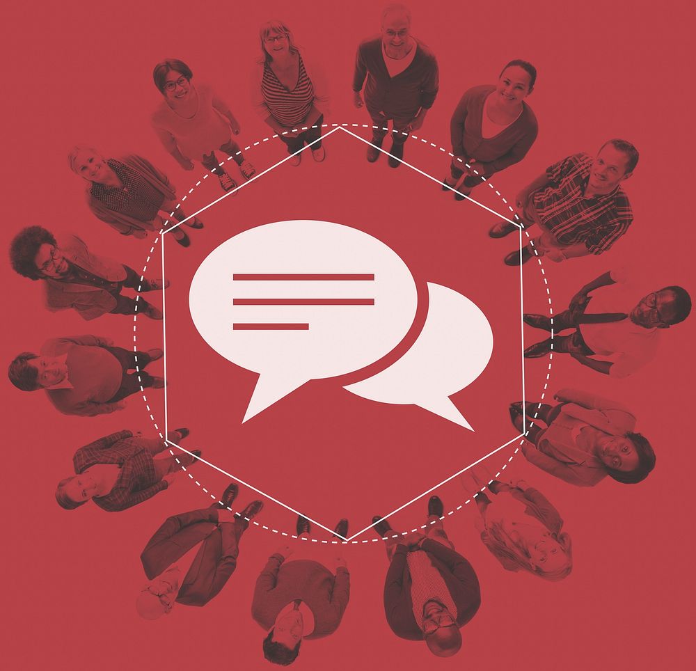 Messenger Discussion Community Technology Graphic Concept