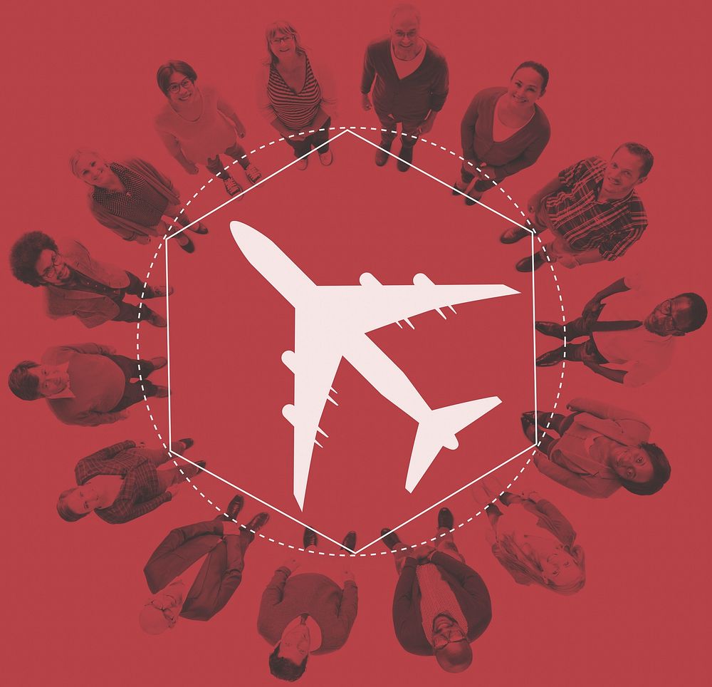 Aeroplane Transport Travel Journey Graphic Concept