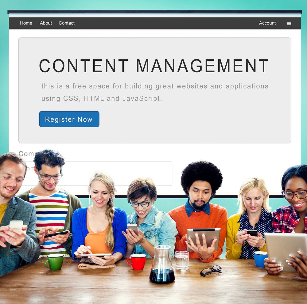 Content Management System Strategy Web Concept