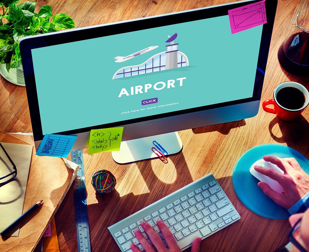 Airport Business Trip Flights Travel Information Concept