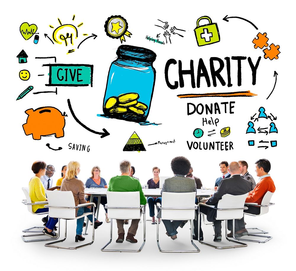 People Discussion Meeting Give Help Donate Charity Concept