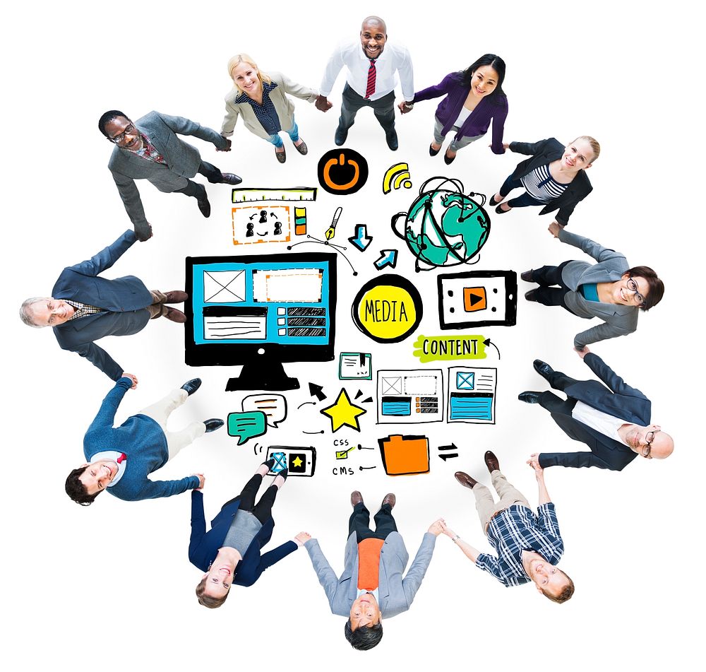 Business People Web Design Teamwork Support Idea Concept