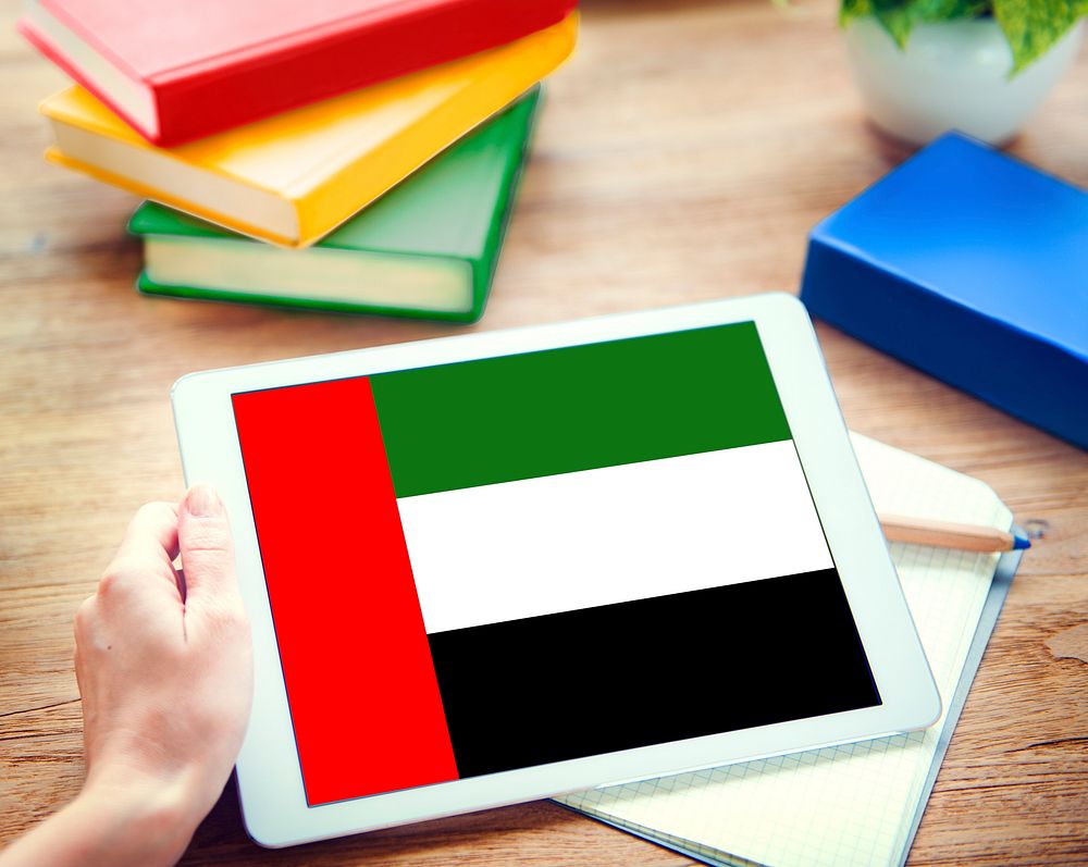 Browsing Network Internet UAE Flag Concept
