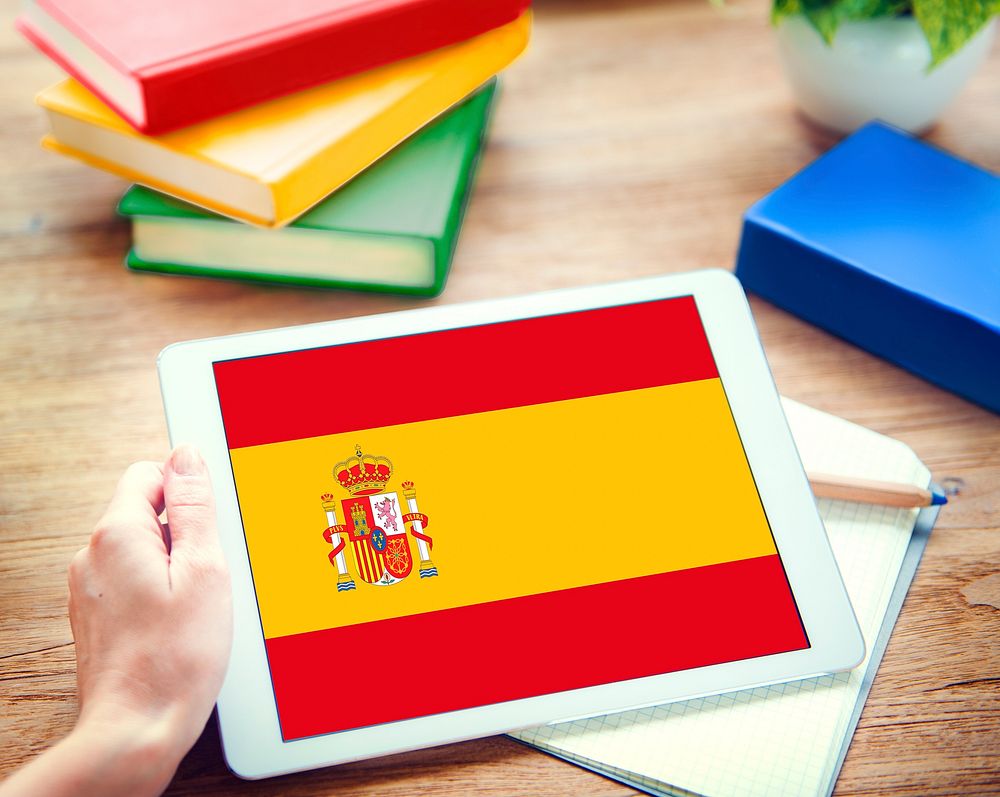 Browsing Network Internet Spain Flag Concept