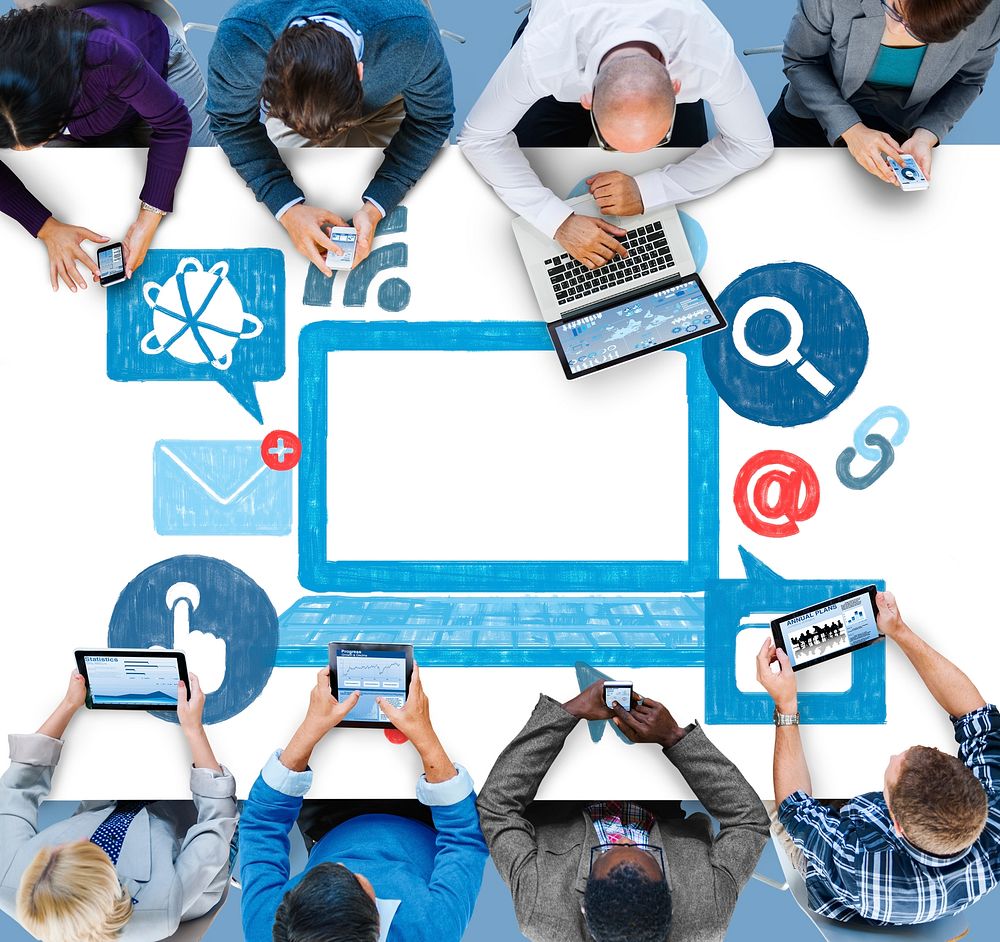 Technology Internet Online Icon Illustration Concept