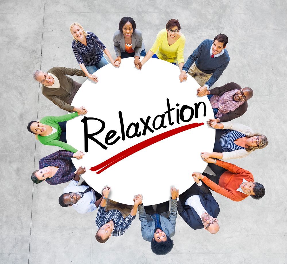 Aerial View of People and Relaxation Concepts