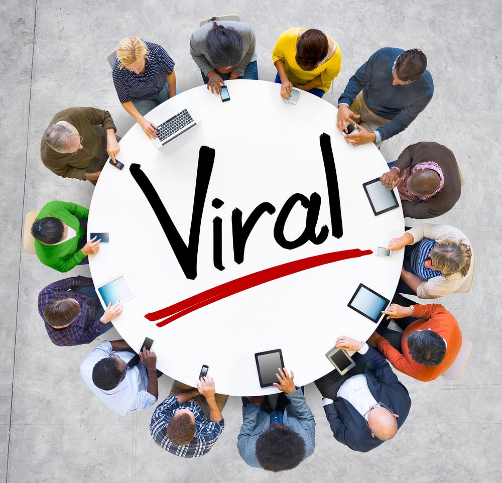 Aerial View of People and Viral Concepts