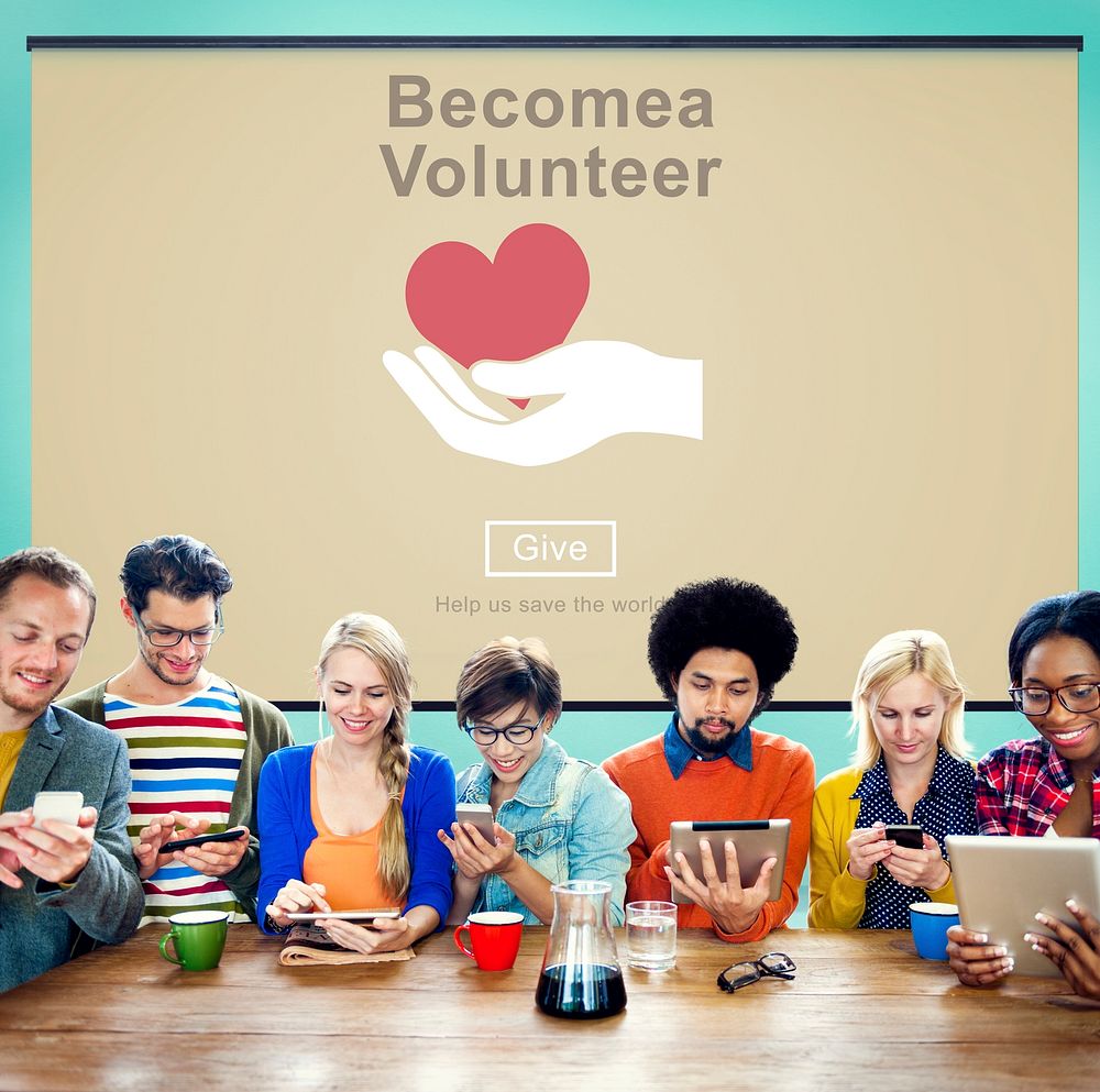 Become Volunteer Charity Donate Concept