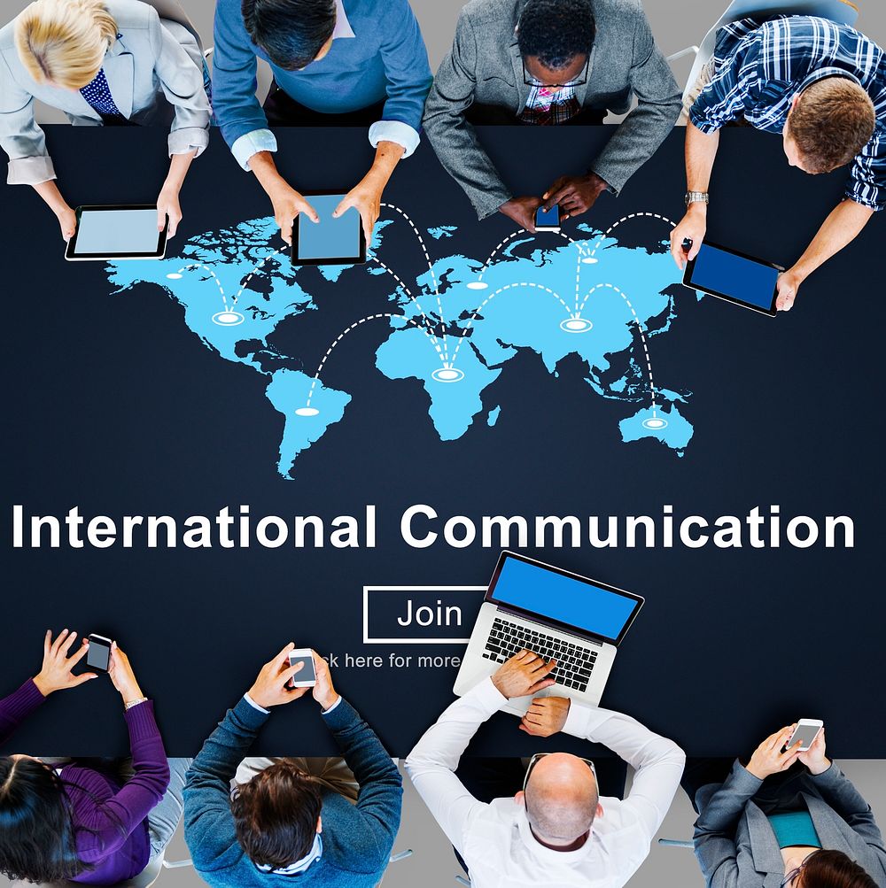 Internationa Communication Worldwide Sharing Concept