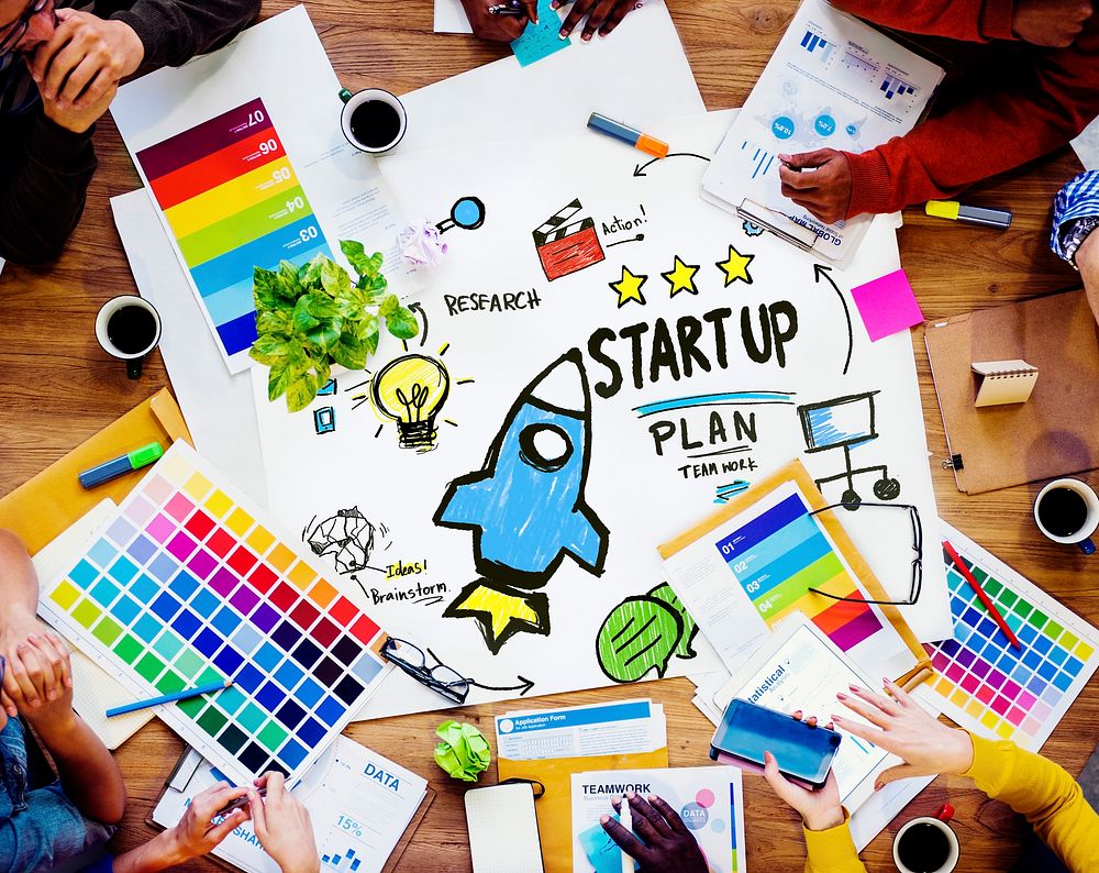 Start Up Business Launch Success Design Team Concept