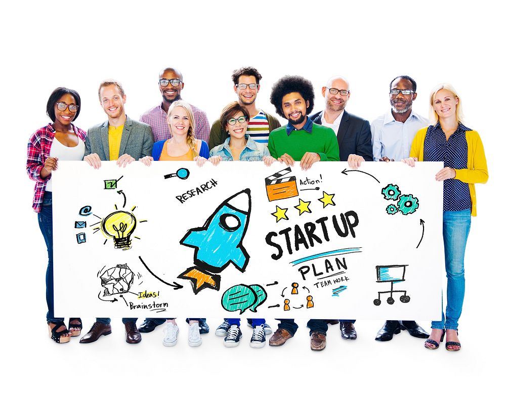 Start Up Business Launch Success People Banner Concept