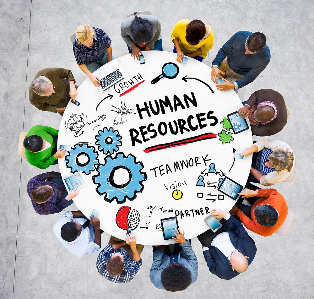 Human Resources Employment Job Teamwork People Technology Concept