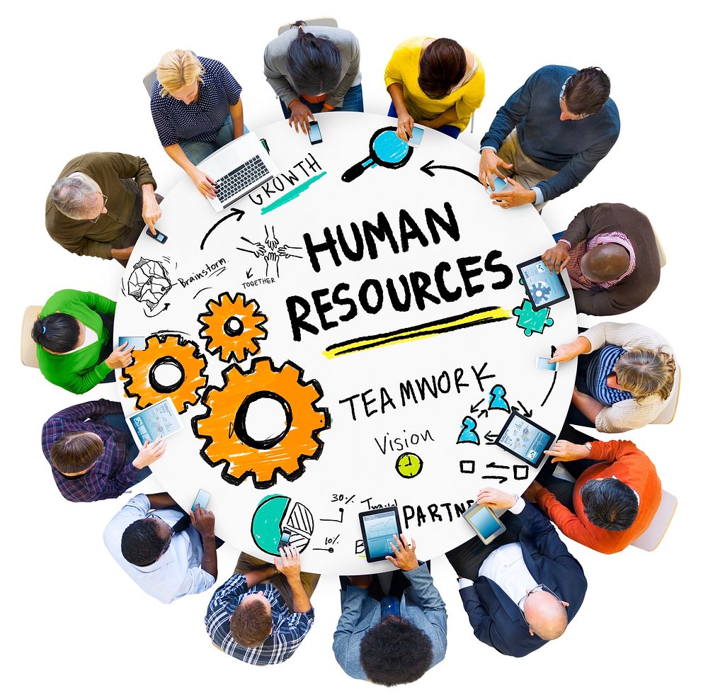 Human Resources Employment Job Teamwork People Technology Concept