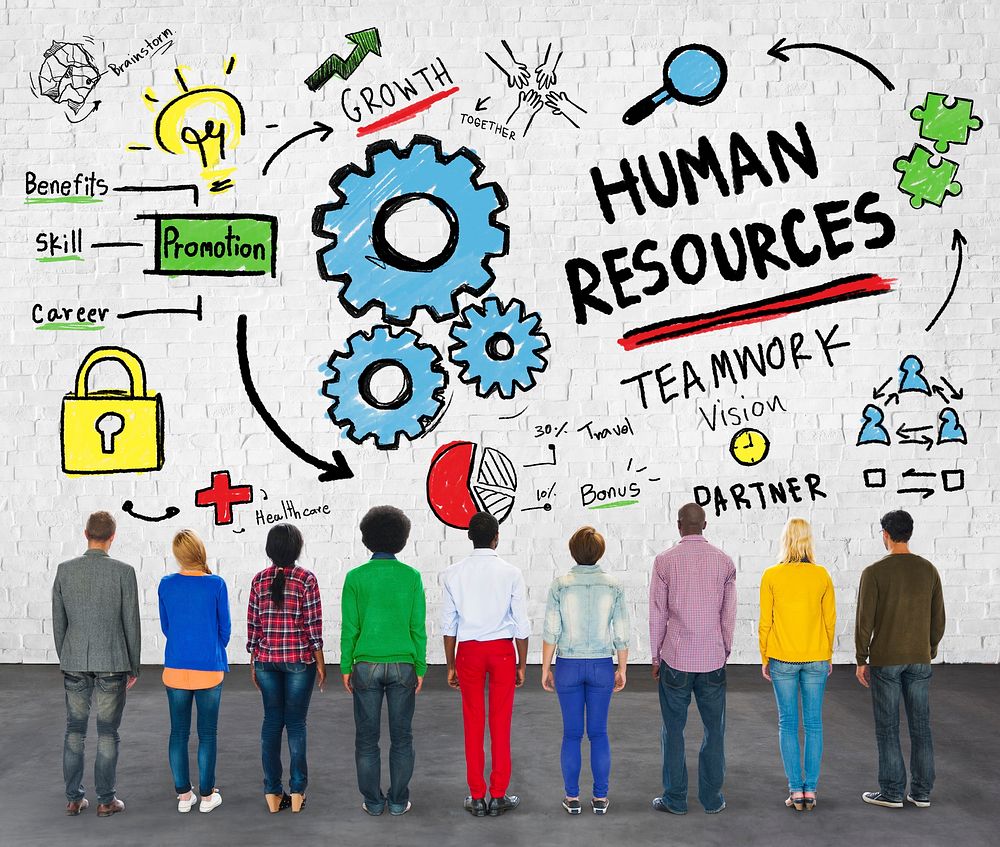 Human Resources Employment Teamwork People Rear View Concept