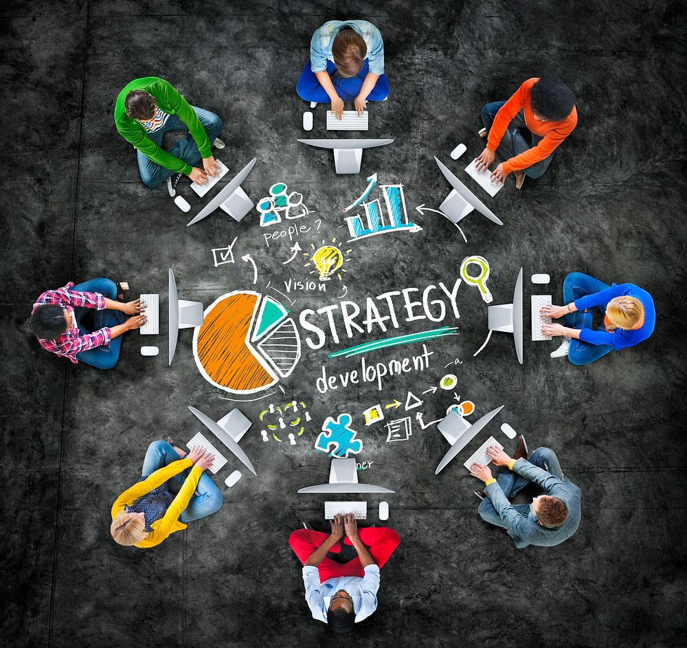 Strategy Development Goal Marketing Vision Planning Business Concept