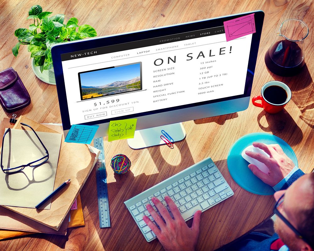 On Sale Shopping Online Internet Website Concept
