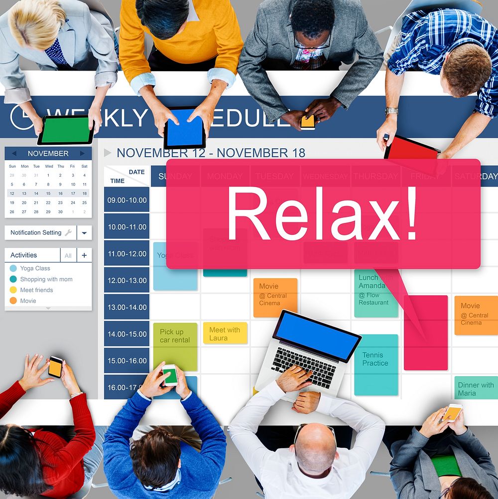 Relax Weekly Schedule To Do List Concept