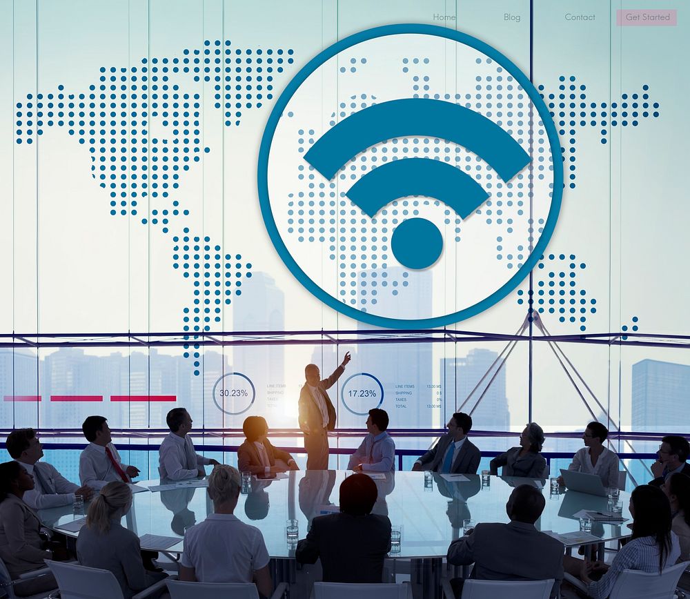 Global Communications Wireless Technology Connection Concept
