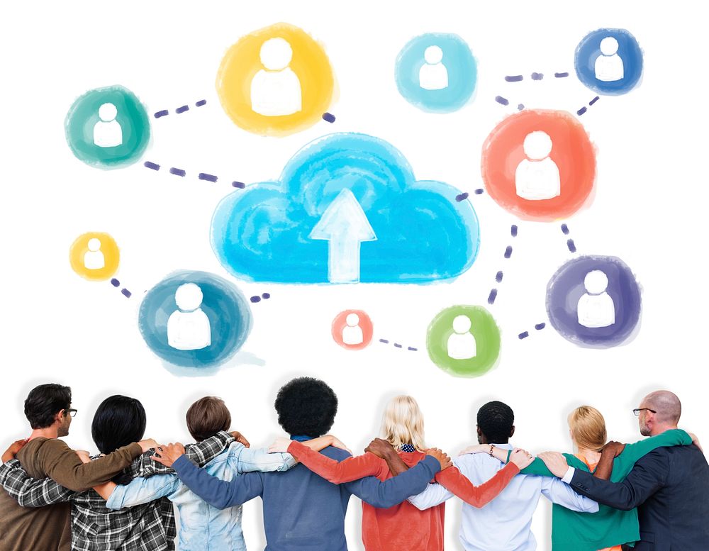 Cloud Networking Communication Connection Concept