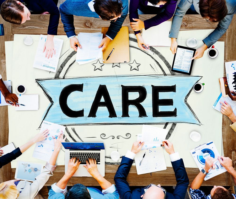 Care Protect Secure Healthcare Service Concept