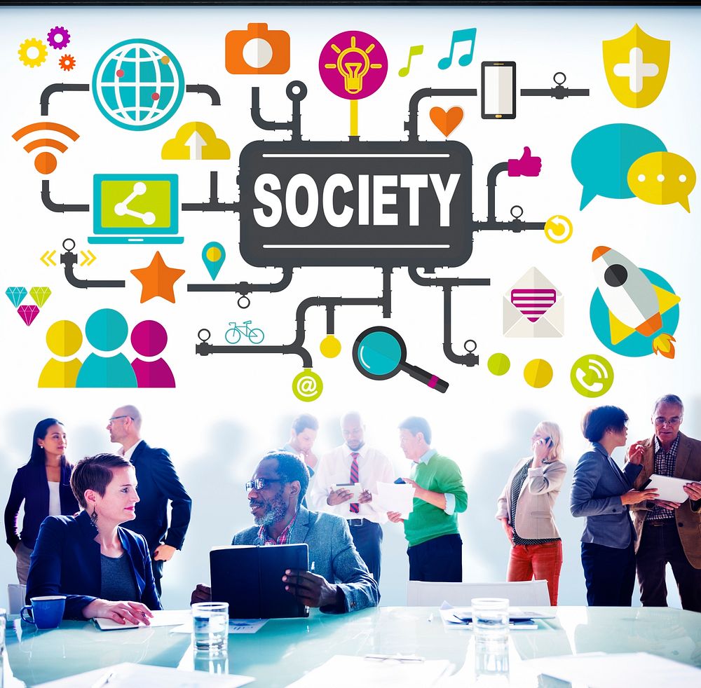 Society Community Global Togetherness Connecting Internet Concept