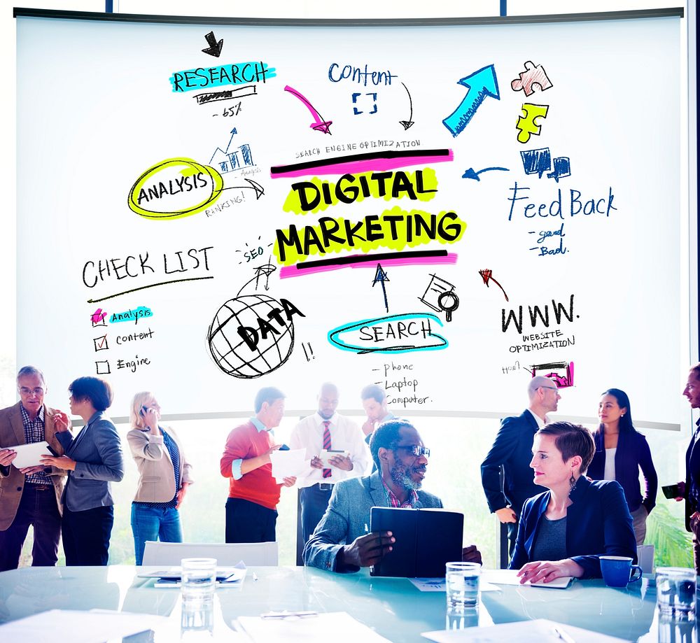 Digital Marketing Branding Strategy Online Media Concept