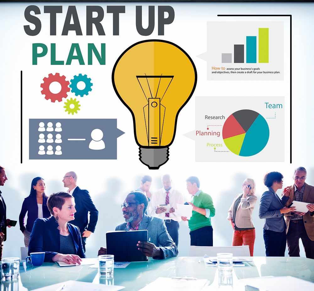 Startup Goals Growth Success Plan Business Concept