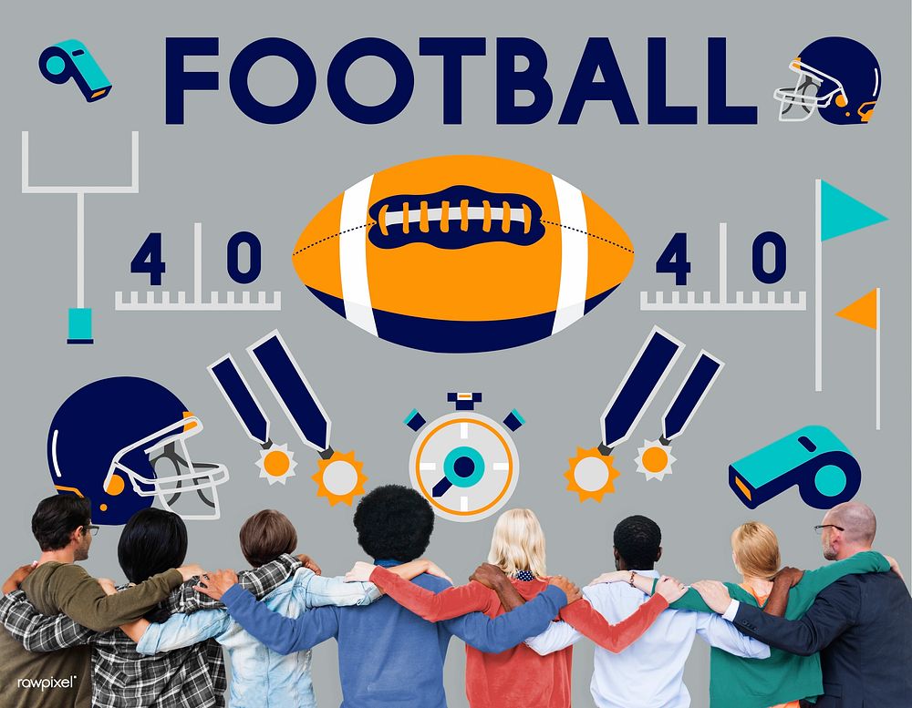 Football Game Ball Play Sports Graphics Concept