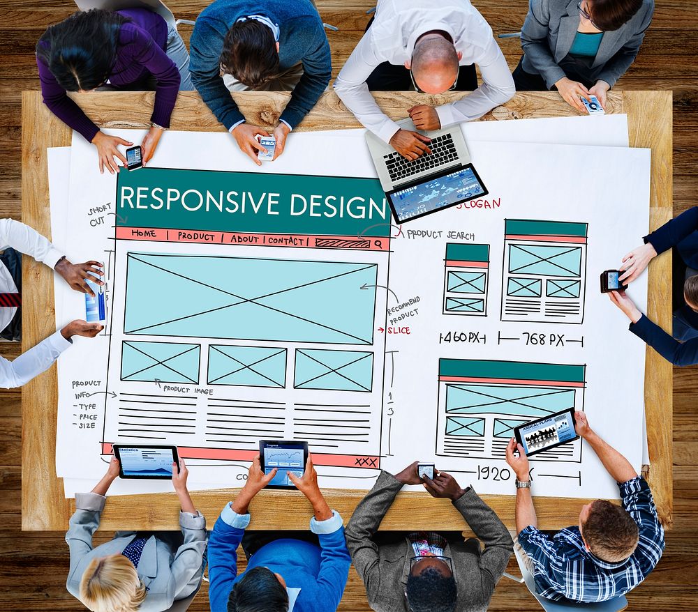 Responsive Design Layout Content Concept