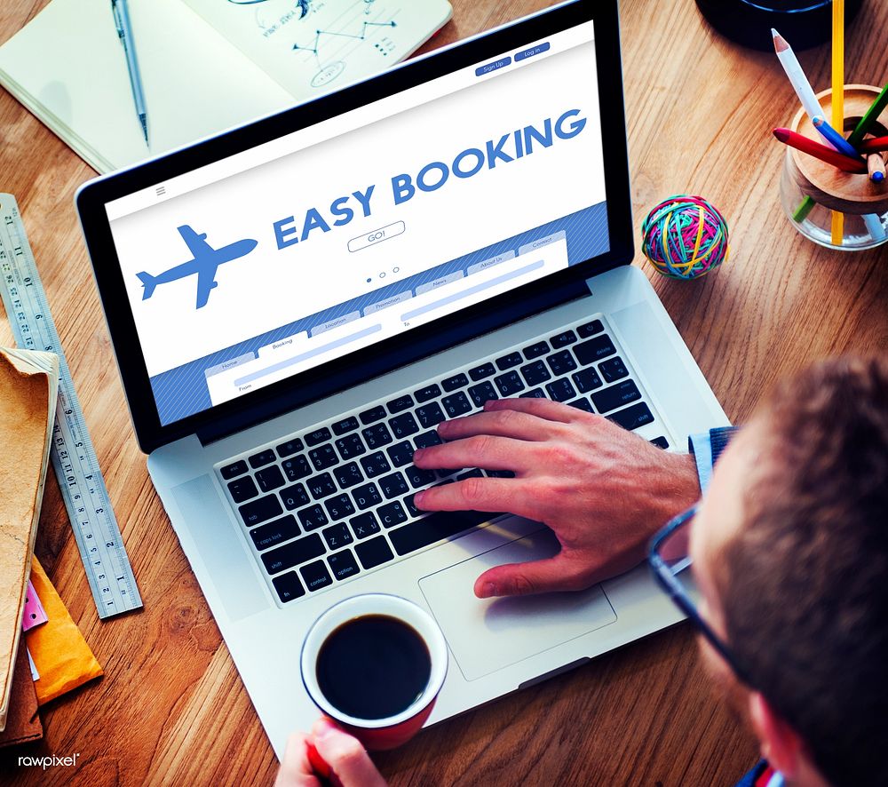 Easy Booking Holiday Flight Tourism Concept