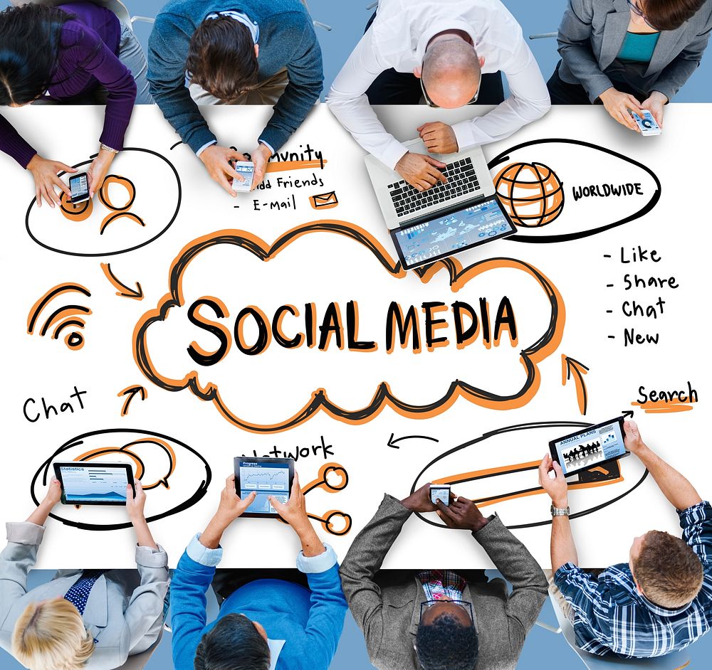 Social Media Internet Network Technology Cocnept